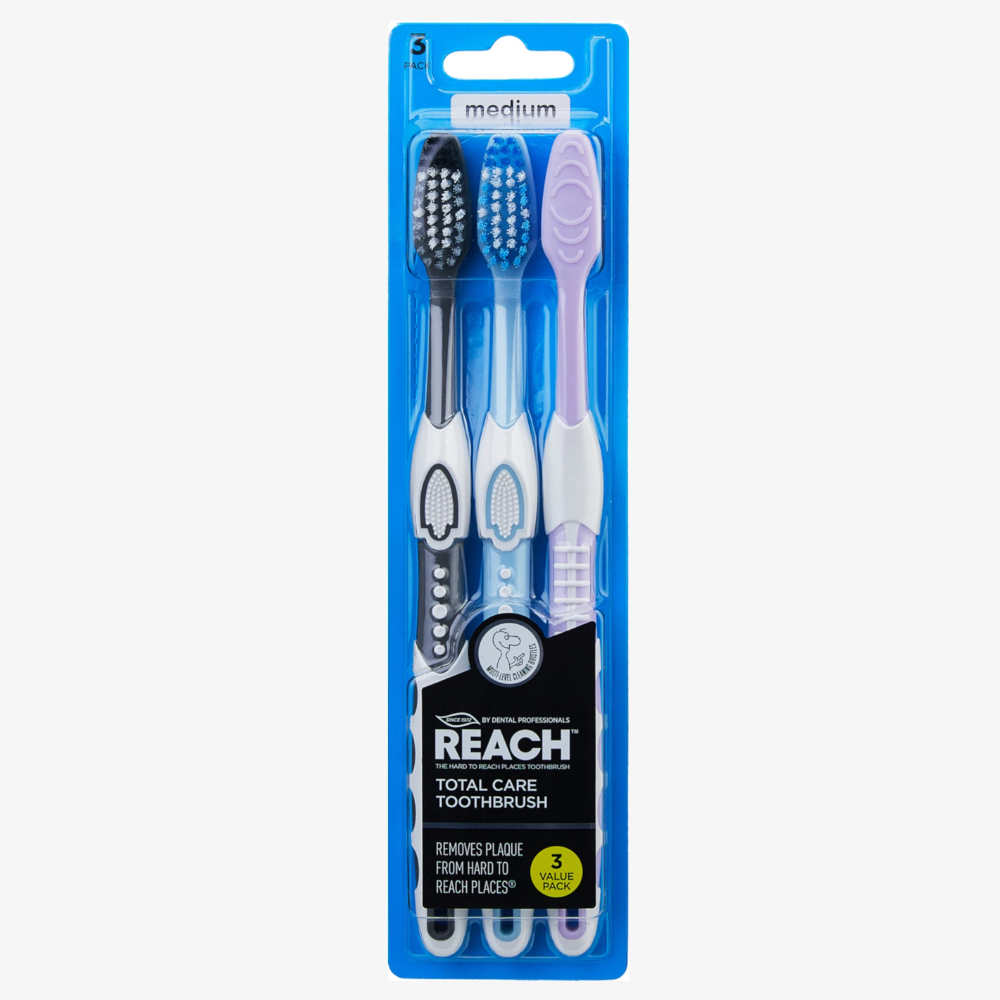Reach Total Care toothbrush medium-3 packs