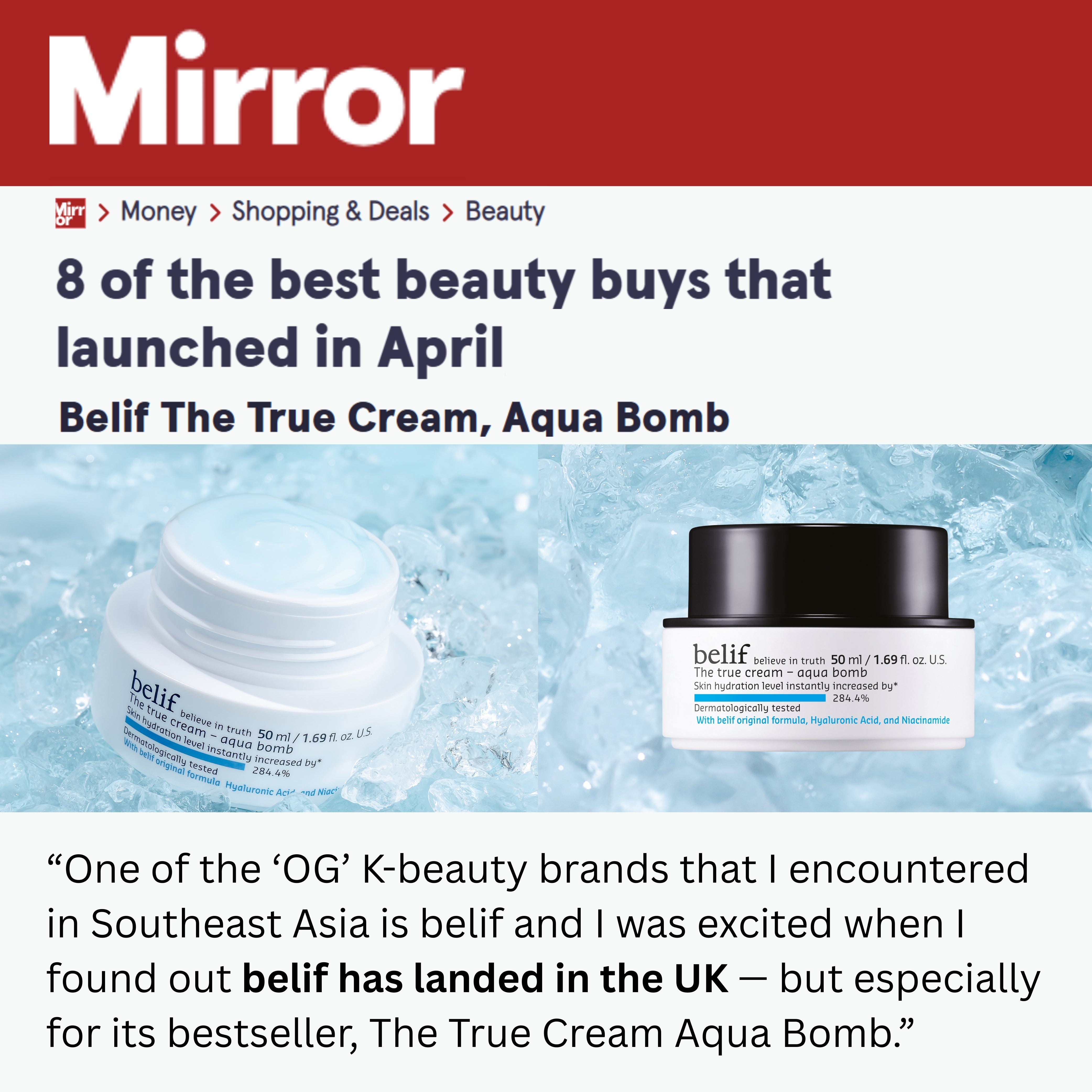 belif The True Cream - Aqua Bomb