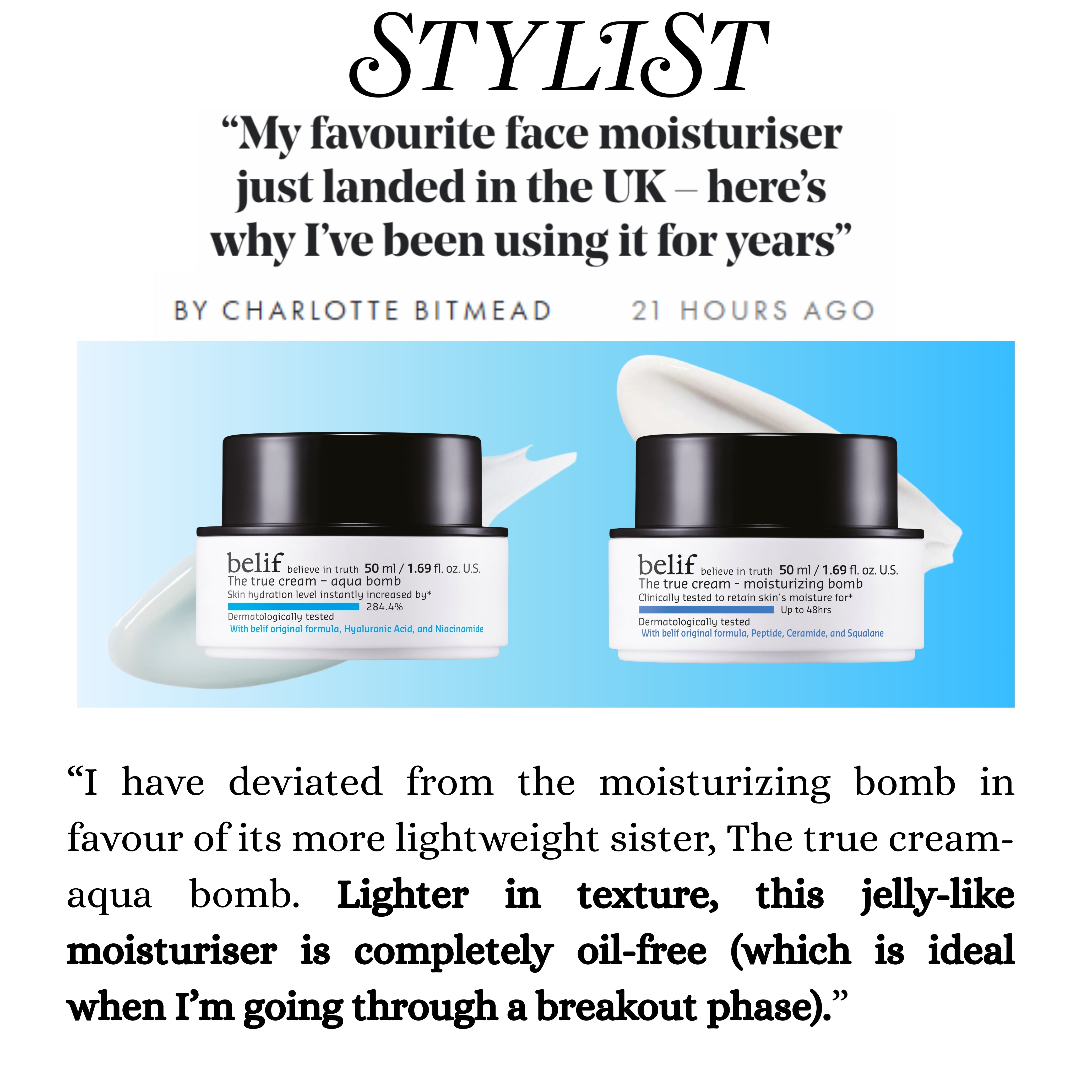 belif The True Cream - Moisturizing Bomb