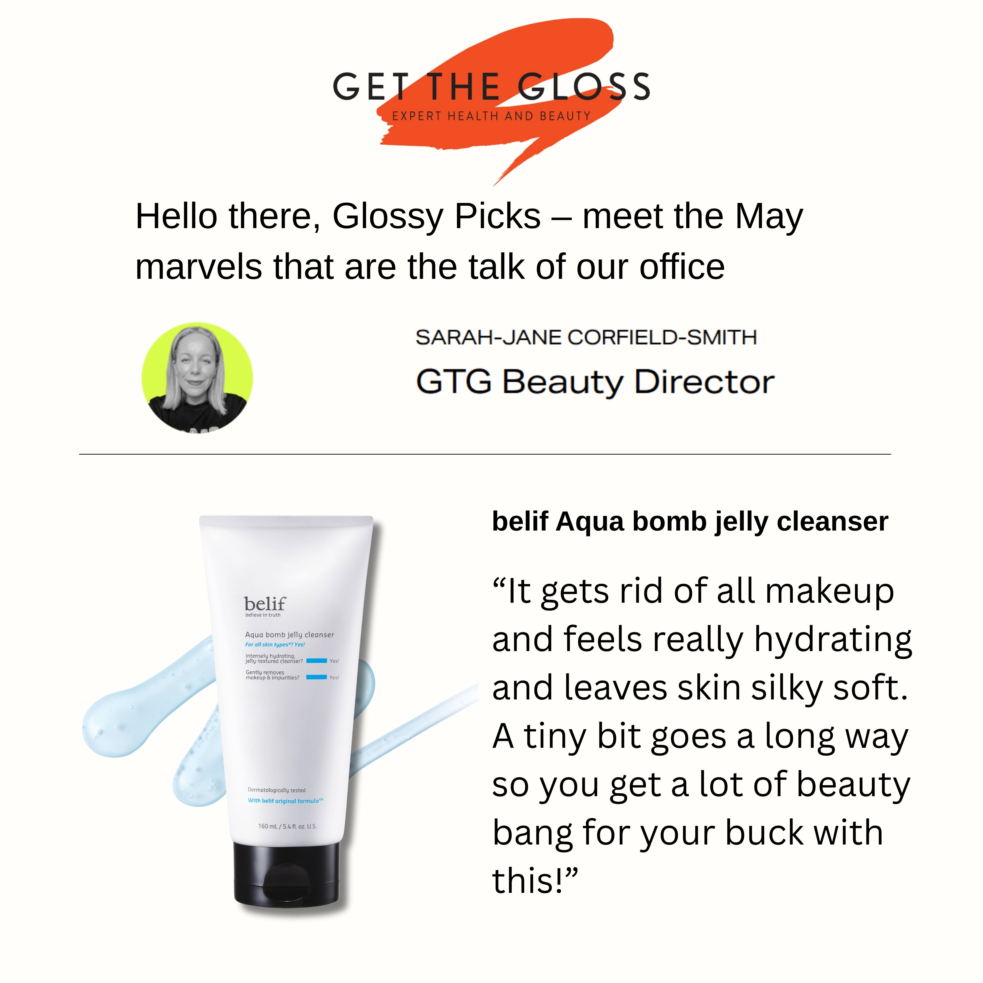 belif Aqua Bomb Jelly Cleanser