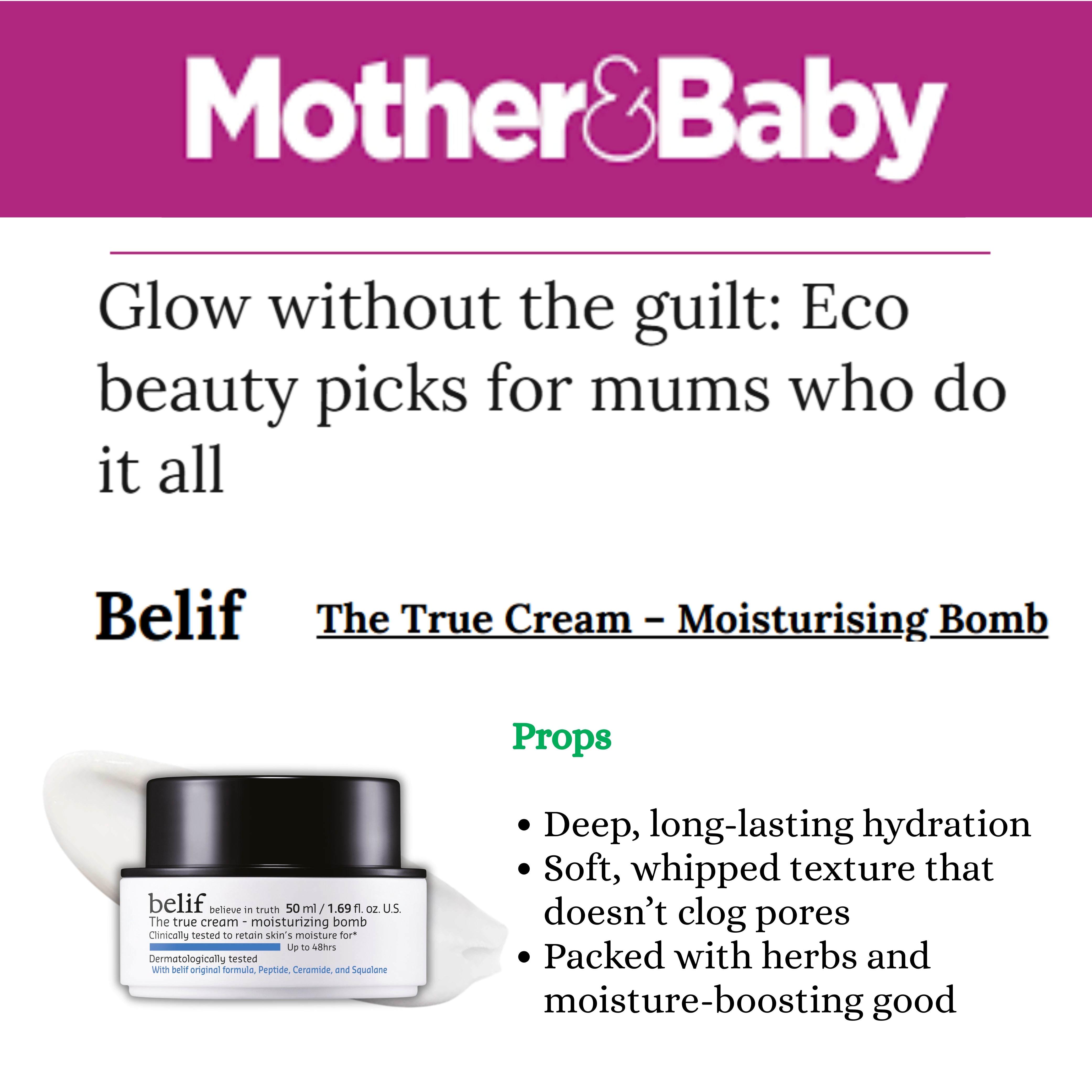 belif The True Cream - Moisturizing Bomb