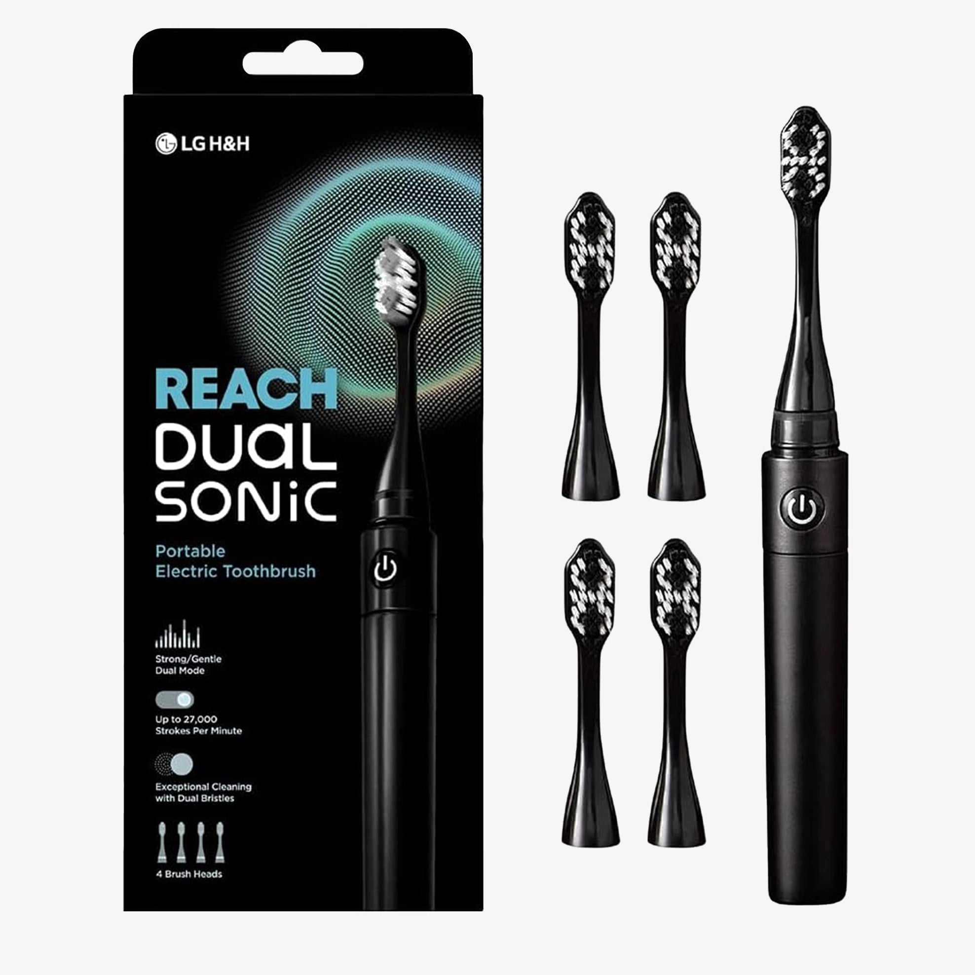 REACH Dual Sonic Electric Toothbrush-Black