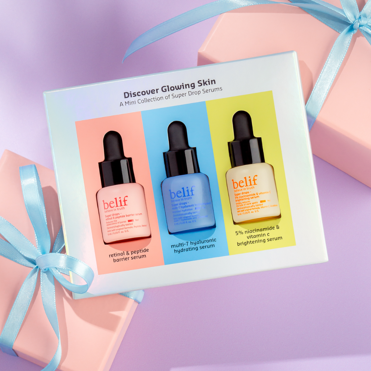 belif Super drops - Discover Glowing Skin Mini Kit