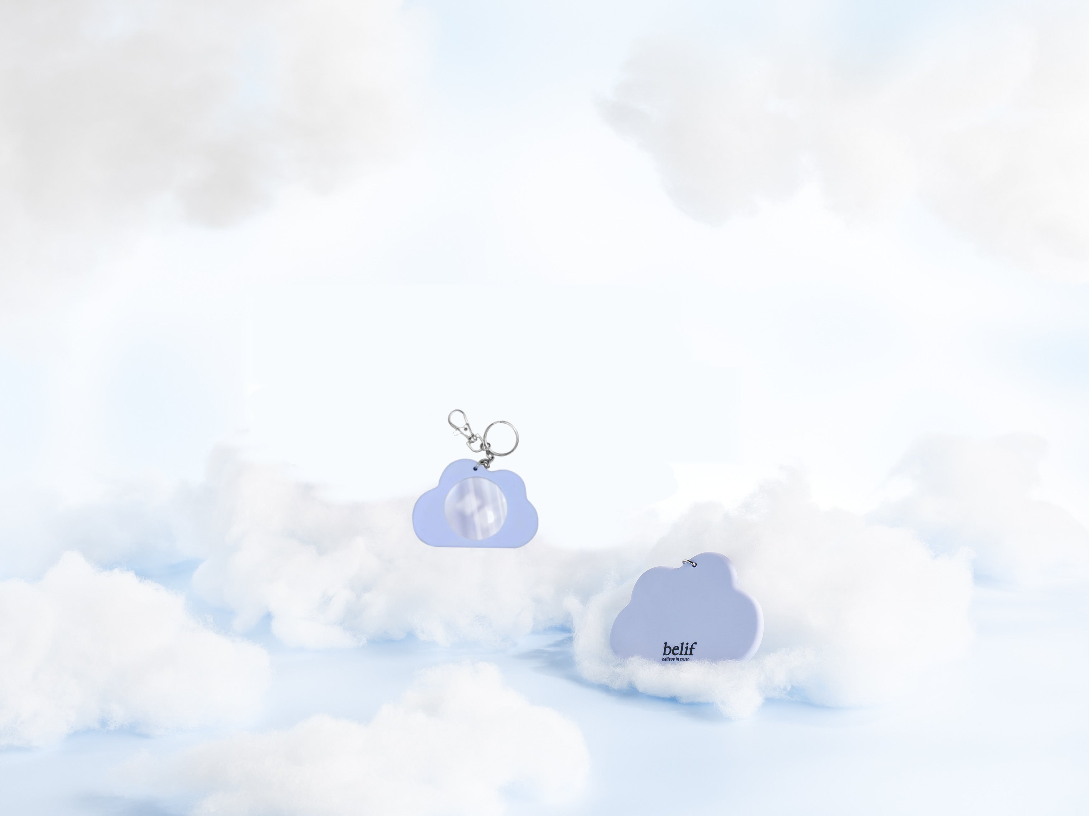 belif Cloud mirror keychain